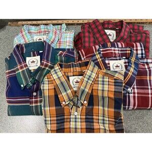 Relco London 5 Plaid Button Down Short Sleeve Vintage Style XXL Shirt Preppy